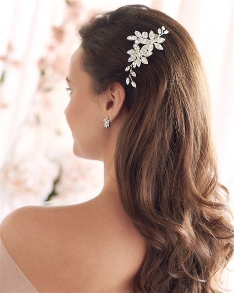 Crystal Pearl Wedding Clip Crystal And Pearl Bridal Hair Clip Etsy