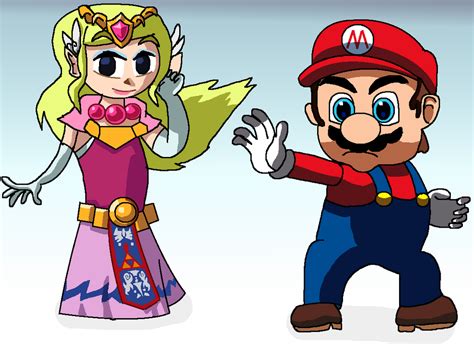 Request Mario And Zelda By Afrootaku917 On Deviantart