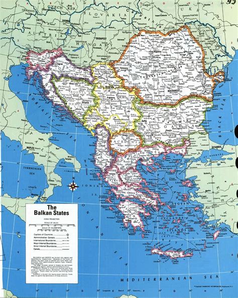 Large Detailed Political Map Of The Balkan States Balkans Europe