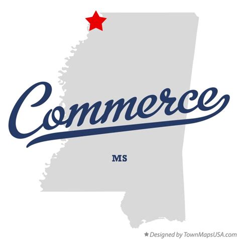 Map Of Commerce Ms Mississippi