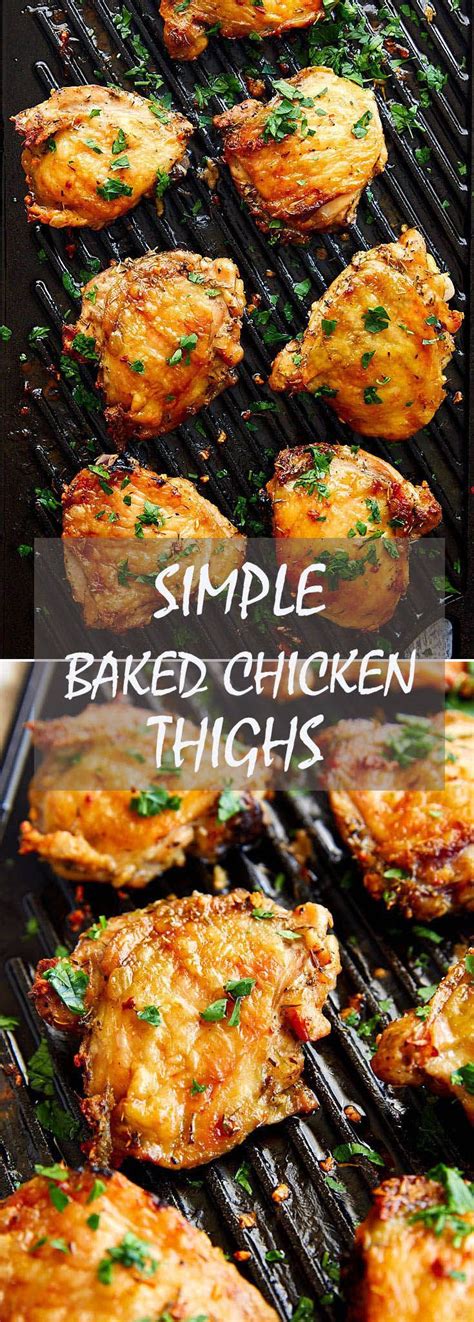 Chicken has a terrible reputation for drying out in the oven, but with chicken thighs you don't need to worry. Quick and Easy baked chicken thighs 375 made just for you ...