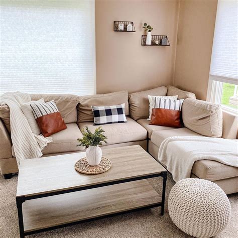 20 Tan Couch Living Room Decorating Ideas