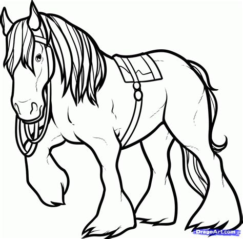 Horse Coloring Pages How To Draw Angus Angus The Horse Brave Step