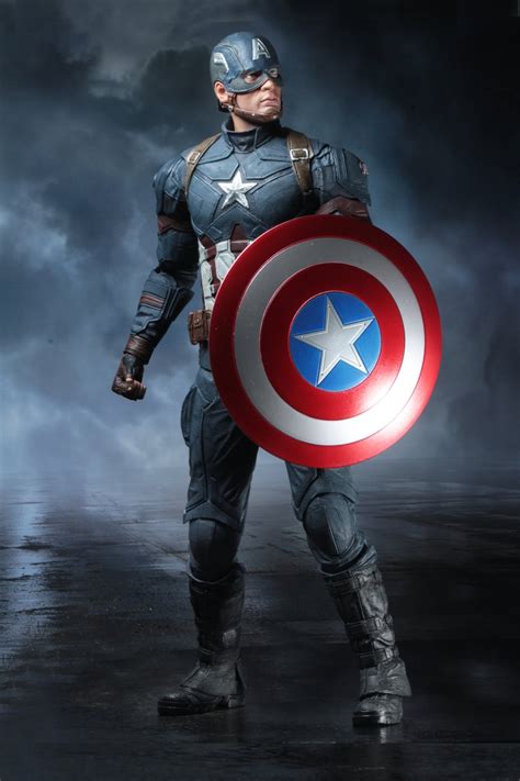 Creato dai fumettisti joe simon e jack kirby nel capitan america indossa un costume che ha come motivo la bandiera dell'america ed uno scudo indistruttibile che lancia contro i nemici. New Photos of Captain America: Civil War - 1/4 Scale ...