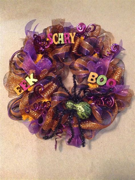 Spooky Halloween Wreath Halloween Wreath Halloween How To Make Wreaths