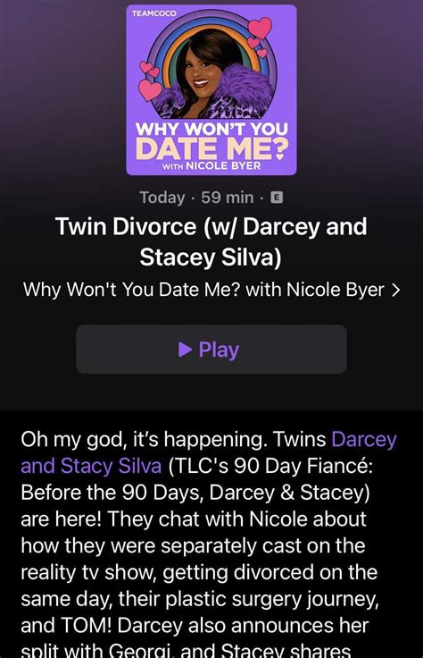 Darcey And Stacey On Nicole Byers Podcast Why Wont You Date Me R