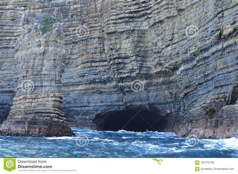Sea Caves In Tasmania Stock Image Image Of Major
