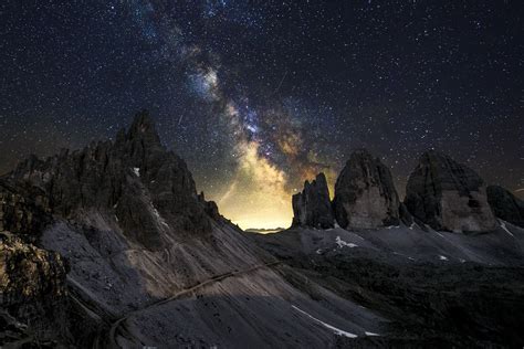 Milky Way Over Tre Cime Di Lavaredo By Luca Cruciani On 500px Via