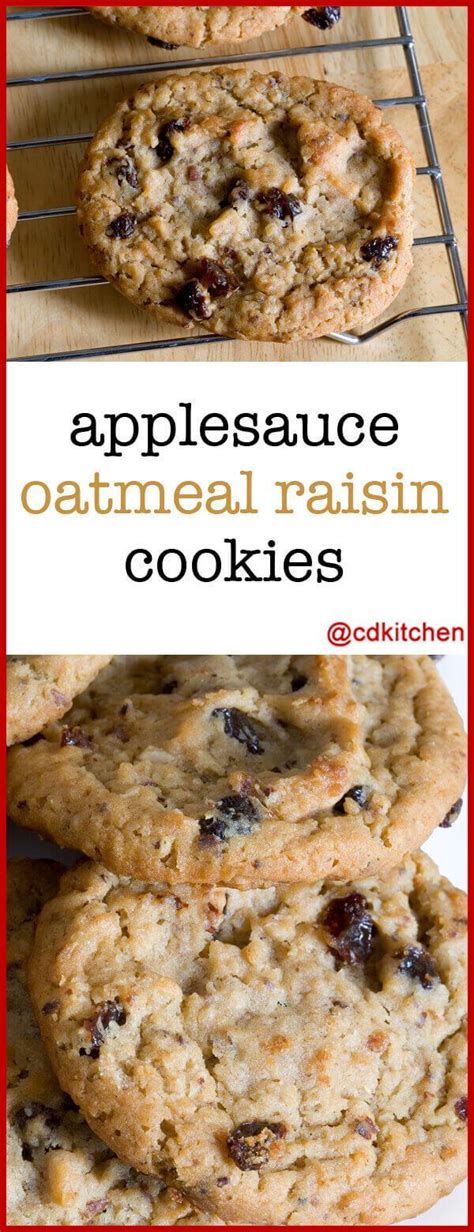 The mix can be universally used to produce cookies with an appealing look and various shapes. Applesauce Oatmeal Raisin Cookies - Made with all-purpose ...