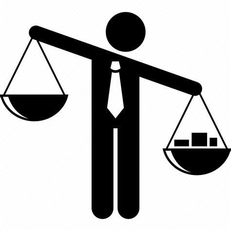 Balance Balancing Employee Equal Lifestyle Scale Unequal Icon