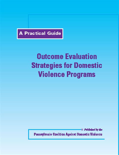 Evaluation Materials And Toolkits Domestic Violence Evidence Project