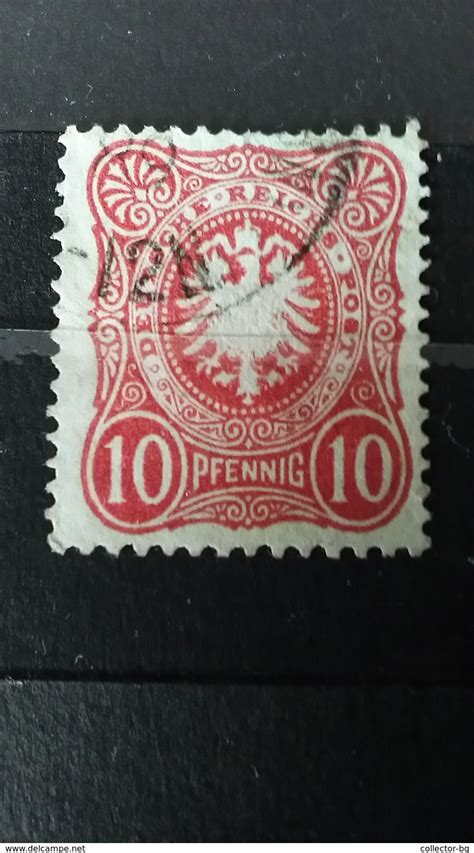 Rare 10 Pfennig Deutsche Reich Germany Empire 1889 Mint No Gum Stamp