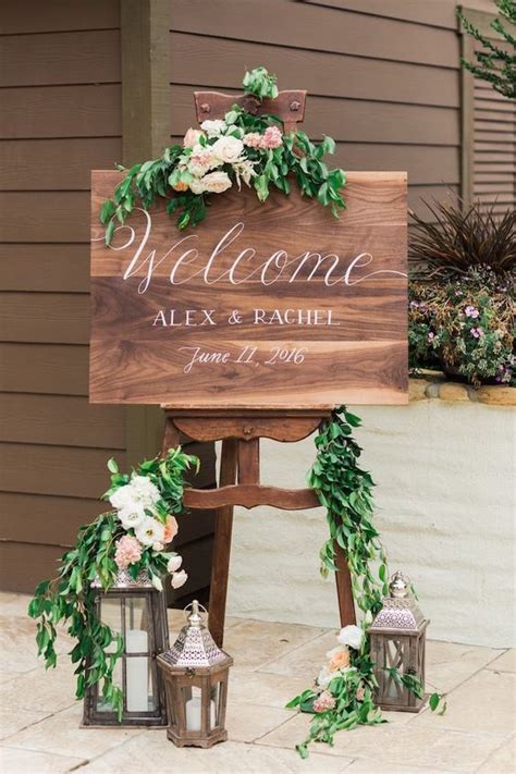 20 Greenery Rustic Wooden Welcome Wedding Signs Dpf