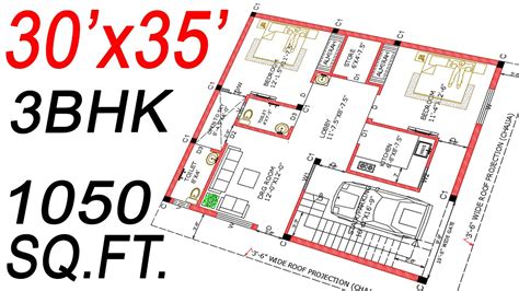 30 X 35 House Plan West Facing 30 X 35 Feet House Design 1050 Sq Ft