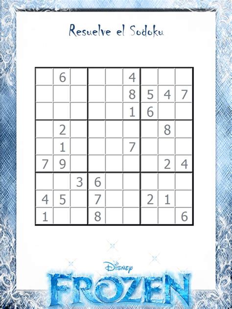 Les grilles de sudoku 16x16 sont réparties en 4 niveaux : Frozen nos ofrece Sudokus 9x9 para los mayores (juegos ...