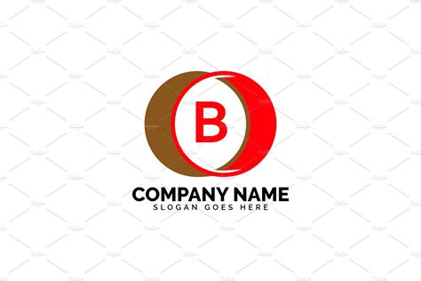 B Letter Circle Logo Creative Illustrator Templates Creative Market