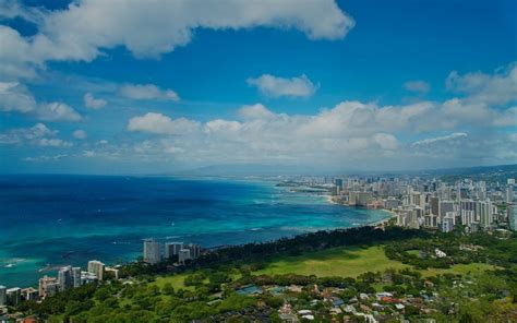 Hawaii Wallpaper 1080p Waikiki Beach Ocean Sky Scenery