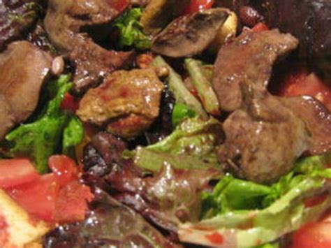 Salade de foies et gésiers de volailles facile et rapide découvrez
