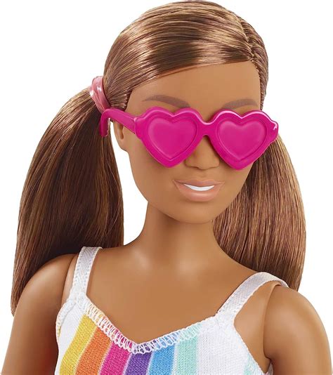 Buy Barbie Loves The Ocean Beach Themed Doll 11 5 Inch Curvy Brunette Made From Recycled