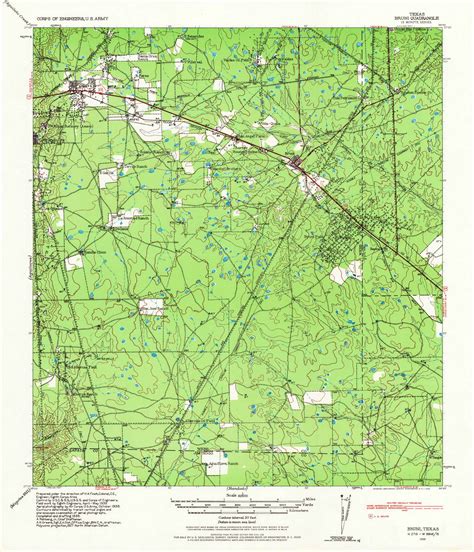 Bruni Texas 1939 1969 Usgs Old Topo Map Reprint 15x15 Tx Quad 106001