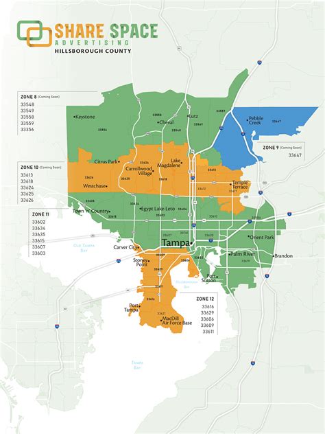 Tampa Florida Zip Code Map