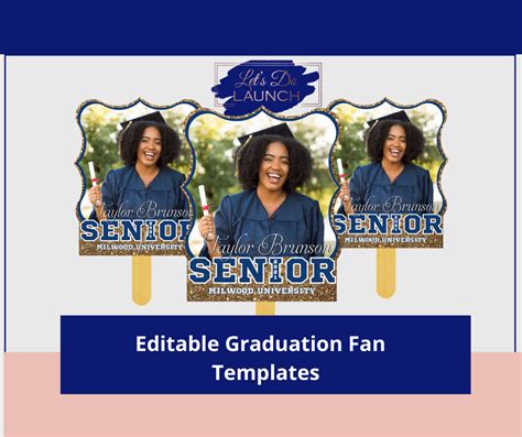 Editable Canva Graduation Fan Templates