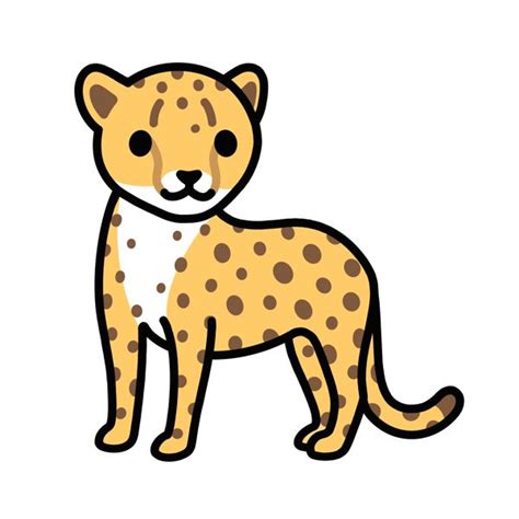 Cute Cheetah Easy Animal Drawings Cute Animal Drawings Kawaii Cute