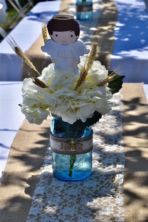 Diy Baptism Centerpieces