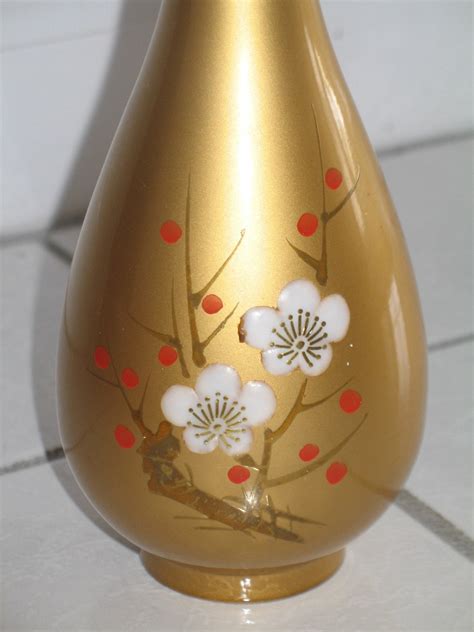 Gold Plum Blossom Vase Etsy