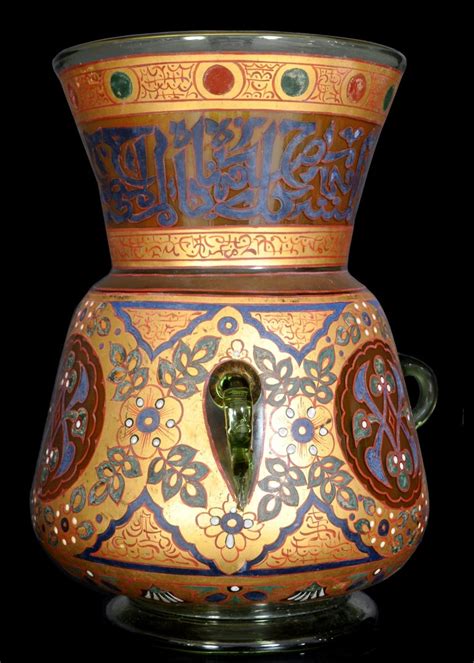 Antique French Islamic Glass Enamel Gilt Mamluk Revival Mosque Lamp Brocard 1880 For Sale At 1stdibs