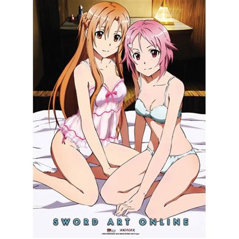 sword art online asuna and lizbeth bedtime special edition wall scroll tokyo otaku mode tom