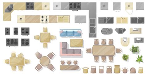 Tables And Chairs Symbols For Floor Plan Interior Arc
