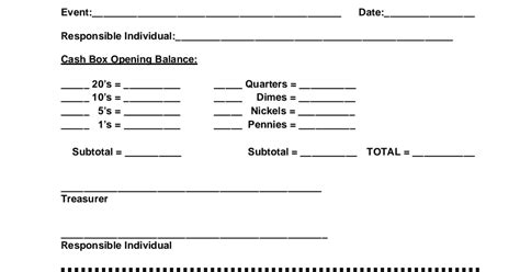 You can use an excel spreadsheet to monitor your daily cash flow positions, or you can download a cash flow management template to make the calculations easier. Cash Box Reconciliation Form.pdf - Google Drive