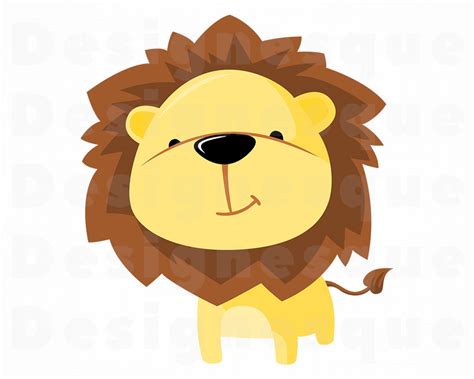 Cute Lion Svg Lion Svg Lion Clipart Lion Files For Cricut Etsy