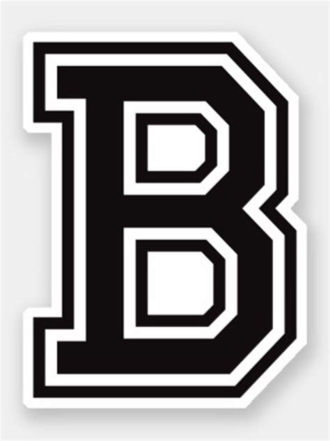 Letter B Sporty College Font Alphabet Sticker In 2020