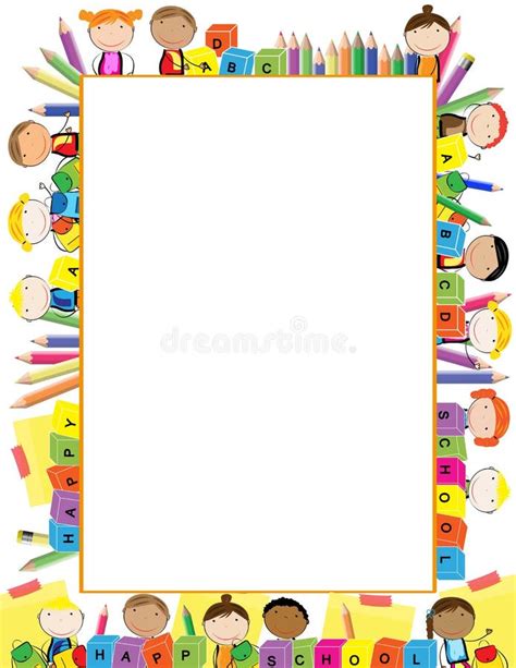 Colored Frame For Children Stock Vector Illustration Of Decoration