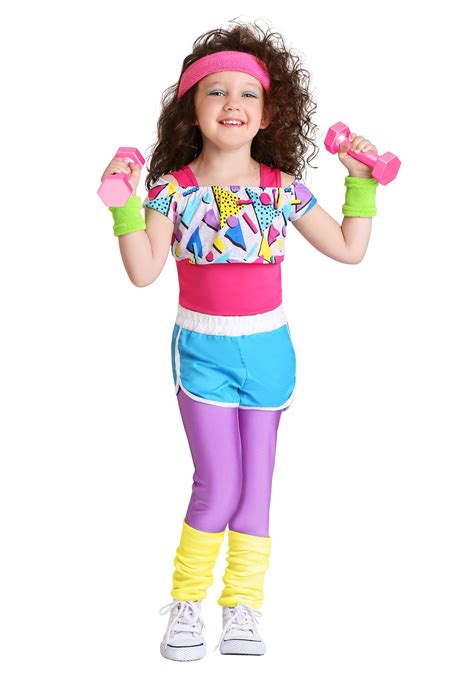 Work It Out 80s Costume For Toddler Girls