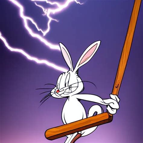 Bugs Bunny Swinging A Mallet 4k Trending On Stable Diffusion Openart