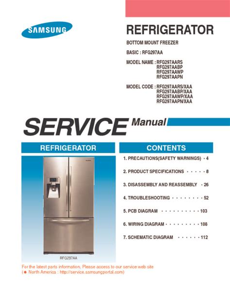 Monitor printer & fax memory & storage pc & chrome device. Samsung Refrigerator Service Manual RFG297AA ...