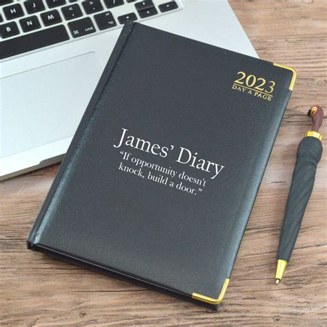 Personalised Diary With Your Own Message Or Quote By Tsonline4u