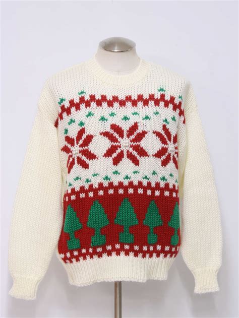 1980s Ugly Christmas Sweater 80s Authentic Vintage No Label Unisex