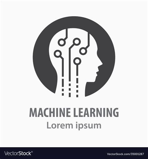 Machine Learning Icon Symbol Royalty Free Vector Image