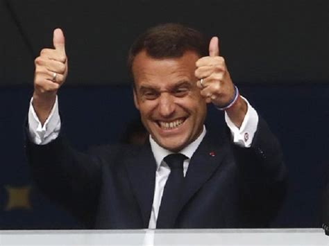 Fifa World Cup 2018 Final French President Emmanuel Macron Dances To