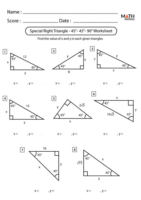 Triangle Geometry Worksheets