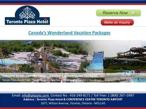 Canada Wonderland Package Canadas Wonderland Vacation Packages To