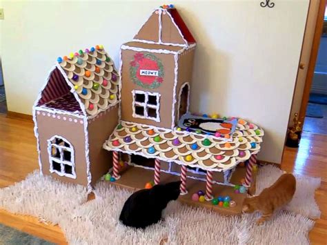 Cat Loving Couple Creates Giant Diy Gingerbread House For Feline