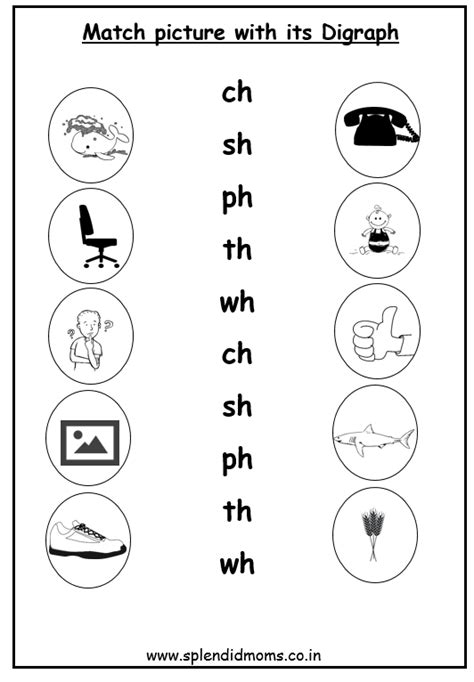 Digraphs With Hints Sh Th Ch Ph Wh Worksheet English Worksheets Sh Ch