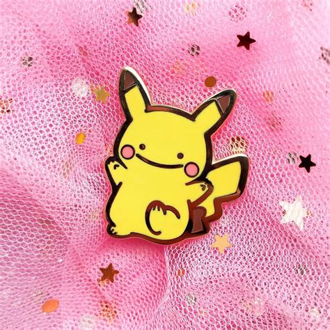 Ditto As Pika Enamel Pin Etsy Pokemon Badges Cute Pins Pin Art