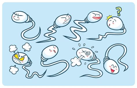 Premium Vector Funny And Cute Sperm Expression Set