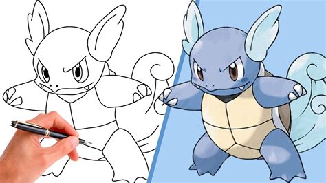 Cómo Dibujar Wartortle PokÉmon 008 GeneraciÓn 1 Paso A Paso